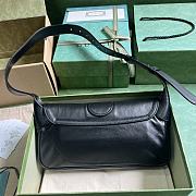 	 Bagsaaa Gucci Aphrodite small shoulder bag in black leather - 27cm - 2
