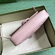 Bagsaaa Gucci GG Marmont mini bag in pink leather - 21x 12x 5cm - 5