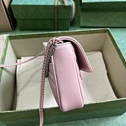 Bagsaaa Gucci GG Marmont mini bag in pink leather - 21x 12x 5cm - 3