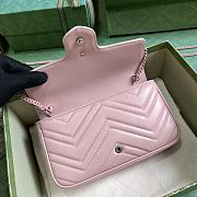 Bagsaaa Gucci GG Marmont mini bag in pink leather - 21x 12x 5cm - 2