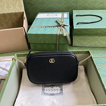 Bagsaaa Gucci GG Marmont mini shoulder bag in Black Leather - 11x 18.5x 4cm