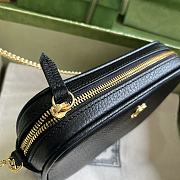 Bagsaaa Gucci GG Marmont mini shoulder bag in Black Leather - 11x 18.5x 4cm - 5