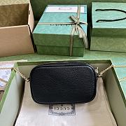 Bagsaaa Gucci GG Marmont mini shoulder bag in Black Leather - 11x 18.5x 4cm - 4