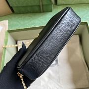 Bagsaaa Gucci GG Marmont mini shoulder bag in Black Leather - 11x 18.5x 4cm - 3