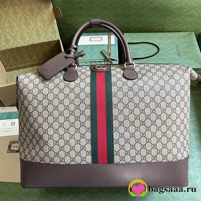 Bagsaaa Gucci GG duffle bag in beige and ebony - 48.5x 36x 24cm - 1
