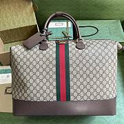 Bagsaaa Gucci GG duffle bag in beige and ebony - 48.5x 36x 24cm - 1