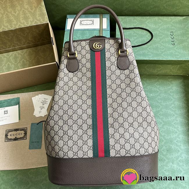 Bagsaaa Gucci Gucci Savoy duffle bag in beige and ebony - 36x 48x 21.5cm - 1