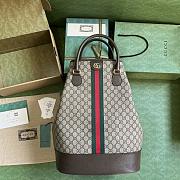 Bagsaaa Gucci Gucci Savoy duffle bag in beige and ebony - 36x 48x 21.5cm - 5