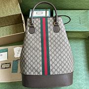 Bagsaaa Gucci Gucci Savoy duffle bag in beige and ebony - 36x 48x 21.5cm - 4