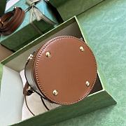 Bagsaaa Gucci Ophidia mini bucket bag in Brown GG Canvas Leather - 11.5x23x8cm - 3