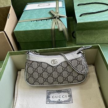 	 Bagsaaa Gucci Ophidia mini bag in beige and silver - 10x 19x 3cm