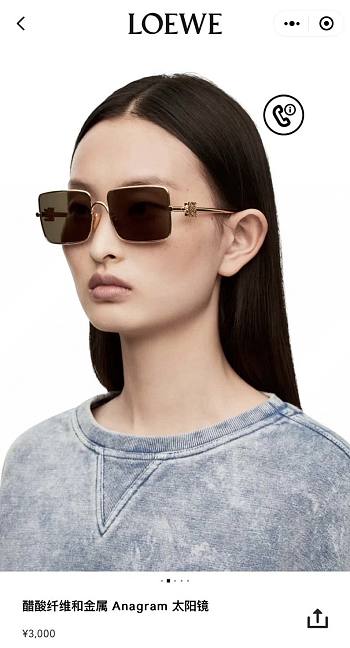 Bagsaaa Loewe Square Sunglasses
