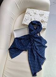 	 Bagsaaa Dior Oblique Scarf Blue - 5