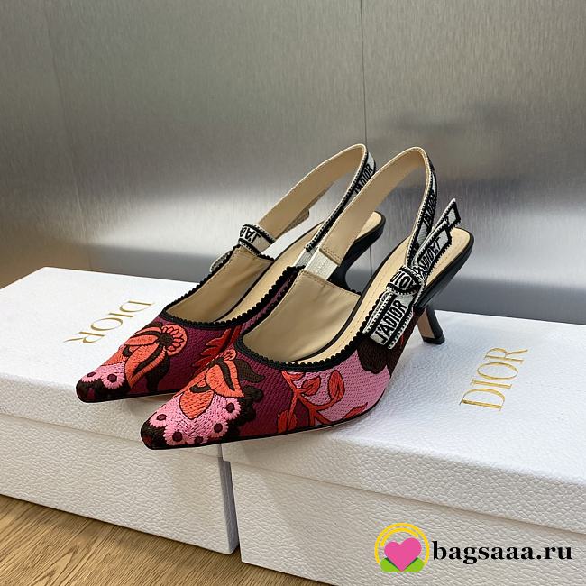 Bagsaaa Dior J'Adior Slingback Pump Pink Flower - 1