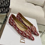 	 Bagsaaa Dior Oblique Flat Shoes Red - 5