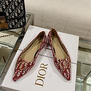 	 Bagsaaa Dior Oblique Flat Shoes Red - 4