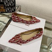 	 Bagsaaa Dior Oblique Flat Shoes Red - 3