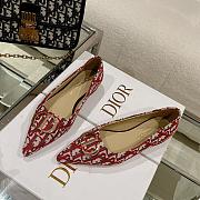 	 Bagsaaa Dior Oblique Flat Shoes Red - 2