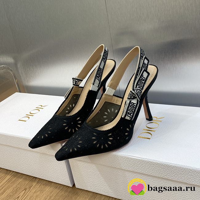 Bagsaaa Dior J'Adior Slingback Pump Black Mesh - 1