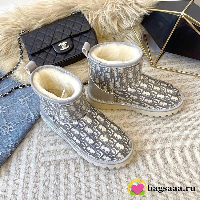 	 Bagsaaa Dior Oblique Grey Boots - 1