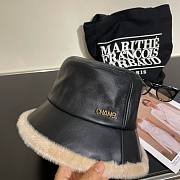 Bagsaaa Chanel Shearling and Leather Bucket Hat - 3