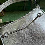 Bagsaaa Gucci Small Slim Horsebit Shoulder Bag Silver - 23x18.5x3cm - 2