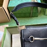 	 Bagsaaa Gucci Small Slim Horsebit Shoulder Bag Black - 23x18.5x3cm - 5