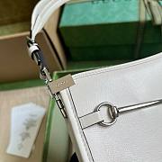 	 Bagsaaa Gucci Small Slim Horsebit Shoulder Bag White - 23x18.5x3cm - 6