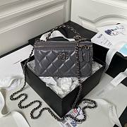 Bagsaaa Chanel Vaniny Cosmestic Grey Top Handle Bag - 17x9.5x8cm - 1