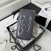 Bagsaaa Chanel Vaniny Cosmestic Grey Top Handle Bag - 17x9.5x8cm - 5