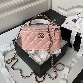 	 Bagsaaa Chanel Vaniny Cosmestic Pink Top Handle Bag - 17x9.5x8cm