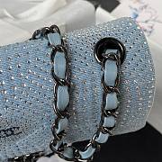 	 Bagsaaa Chanel Denim, Rhinestones & silver metal Blue & silver - 20cm - 2