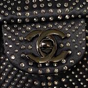 	 Bagsaaa Chanel Denim, Rhinestones & silver metal Black & silver - 20cm - 6