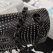 	 Bagsaaa Chanel Denim, Rhinestones & silver metal Black & silver - 20cm - 4