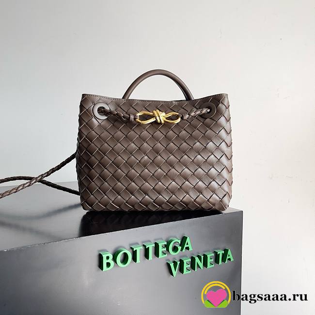 Bagsaaa Bottega Veneta Andiamo Medium brown leather tote bag - 19*25*10.5cm - 1