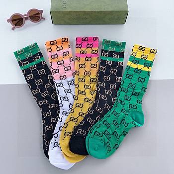 Bagsaaa Set Gucci Socks 5 Colors 02