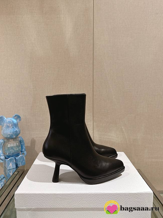 	 Bagsaaa Dior Ankle Leather Black Boots - 1