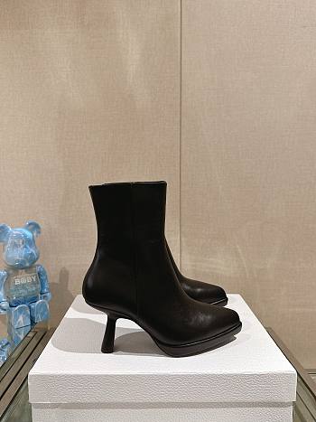 	 Bagsaaa Dior Ankle Leather Black Boots
