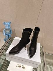 	 Bagsaaa Dior Ankle Leather Black Boots - 6