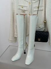 Bagsaaa Chanel White Long Boots - 5