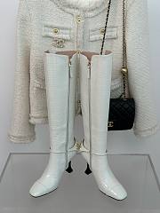 Bagsaaa Chanel White Long Boots - 2