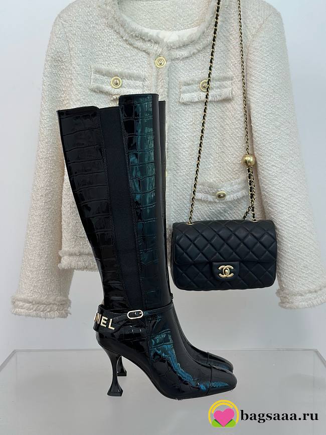 	 Bagsaaa Chanel Black Long Boots - 1