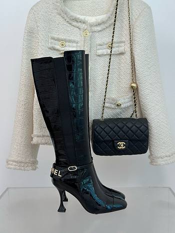 	 Bagsaaa Chanel Black Long Boots