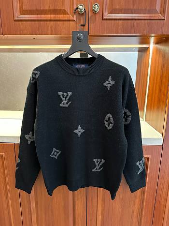 Bagsaaa Louis Vuitton Sweatshirt Black LV Monogram