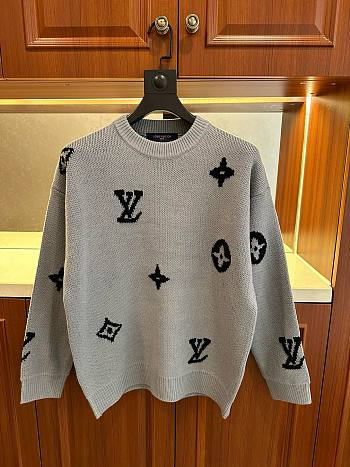 	 Bagsaaa Louis Vuitton Sweatshirt Grey LV Monogram