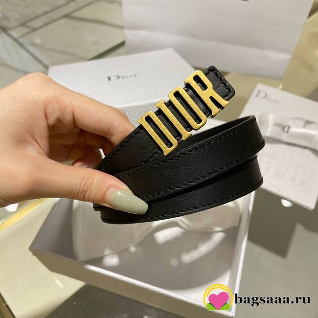 	 Bagsaaa Dior Black Belt 2cm - 1