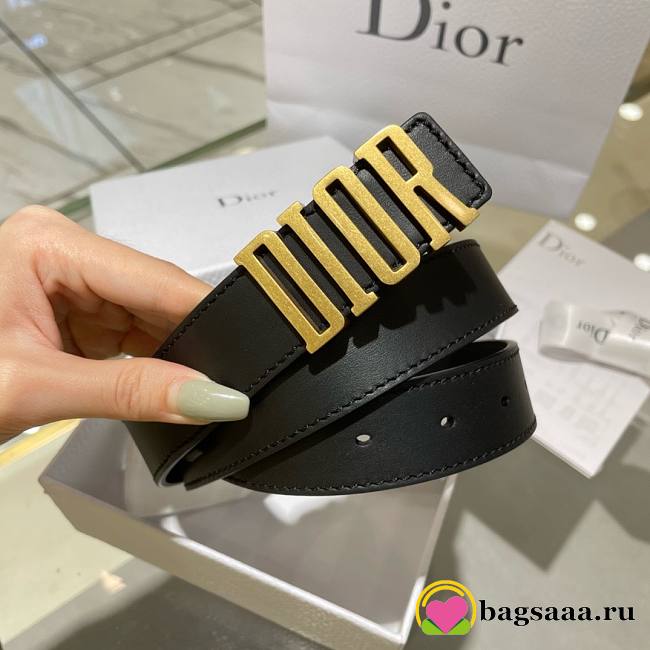 Bagsaaa Dior Black Belt 3cm - 1