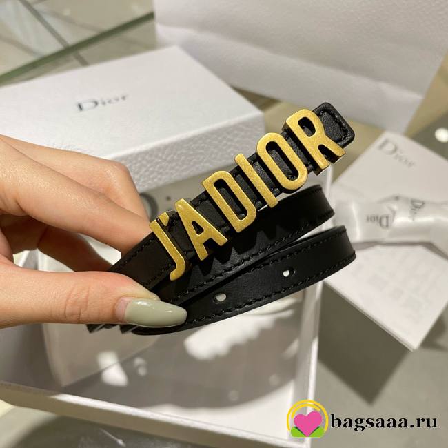 	 Bagsaaa Dior Black Belt 1.5cm - 1