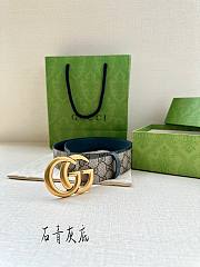 	 Bagsaaa Gucci Belt In Beige Ebony and Blue - 3.8cm - 2