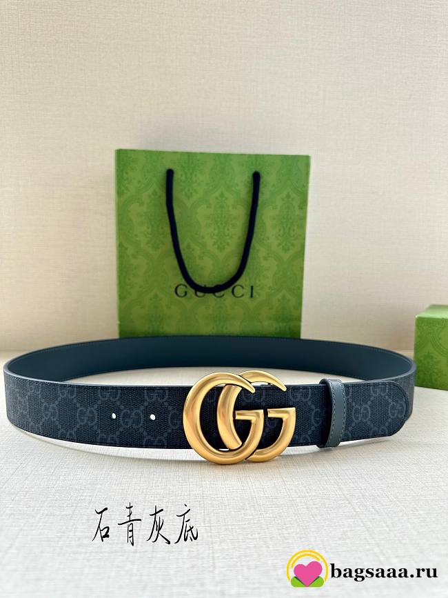 Bagsaaa Gucci Belt In Dark Blue - 3.8cm - 1